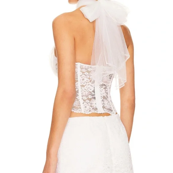 Lovers + Friends Elliot Top in White Lace NWT - Picture 5 of 8